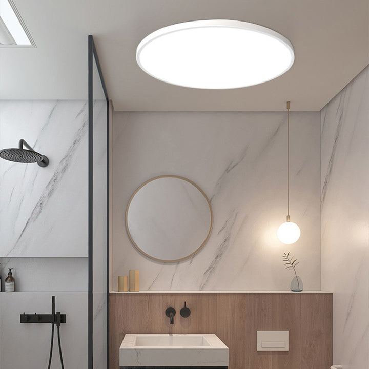 Luz de Techo LED Redonda Minimalista Montaje Empotrado Fijación Blanca