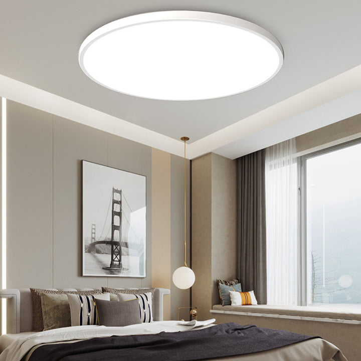 Luz de Techo LED Redonda Minimalista Montaje Empotrado Fijación Blanca