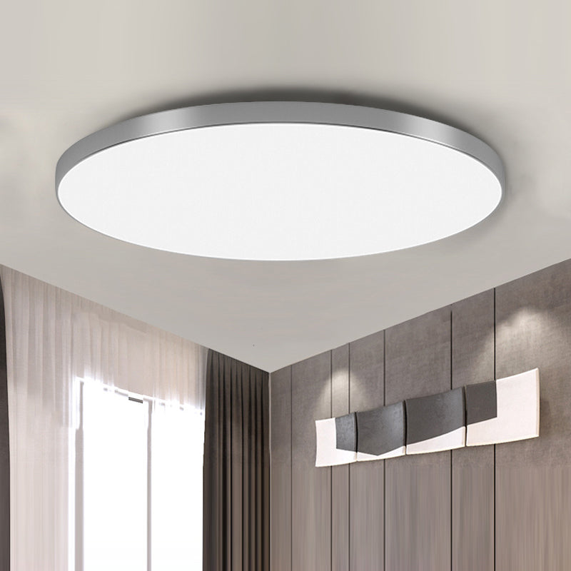 Luz de Techo LED Redonda Minimalista Montaje Empotrado Fijación Blanca