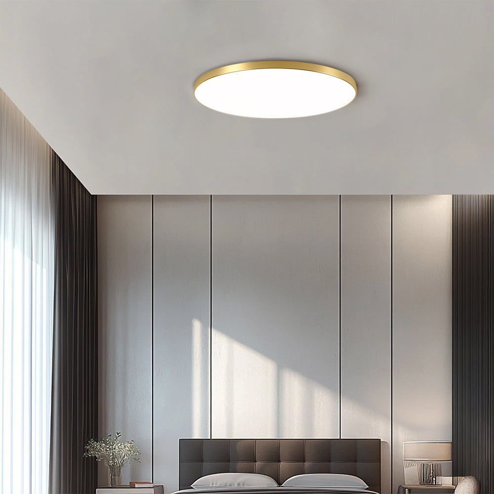 Luz de Techo LED Redonda Minimalista Montaje Empotrado Fijación Blanca