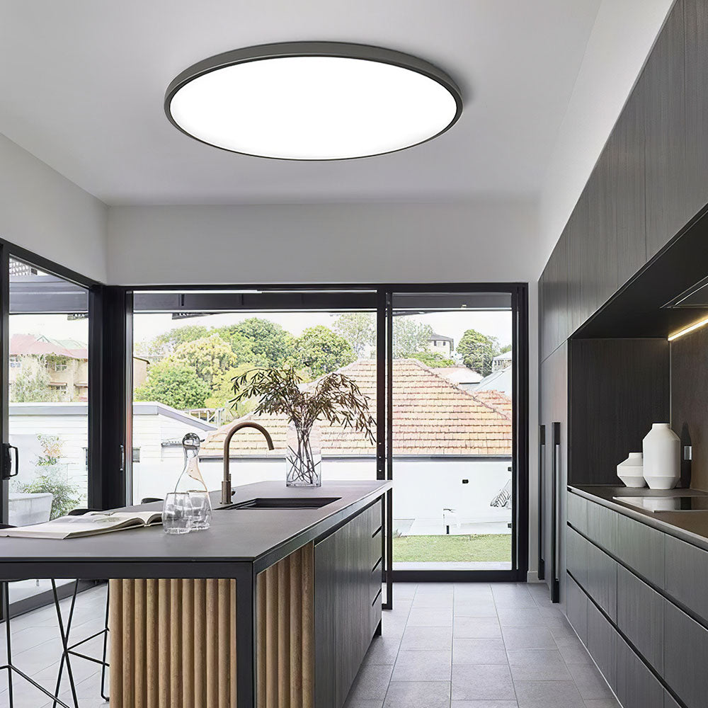 Luz de Techo LED Redonda Minimalista Montaje Empotrado Fijación Blanca