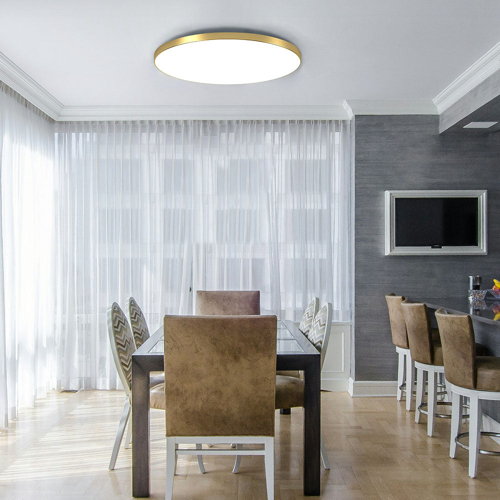Luz de Techo LED Redonda Minimalista Montaje Empotrado Fijación Blanca