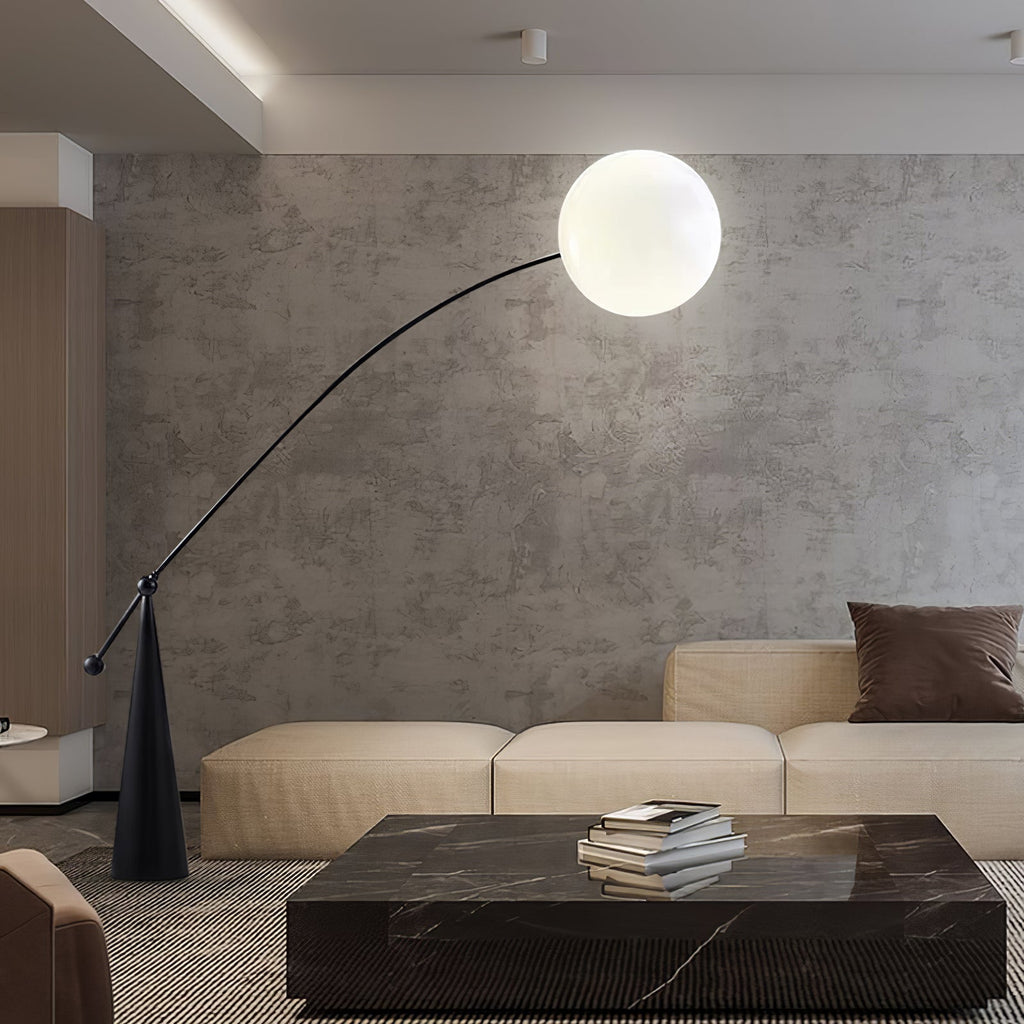 Lámpara de Pie Negra Minimalista - Lámpara Moderna para Sala de Estar