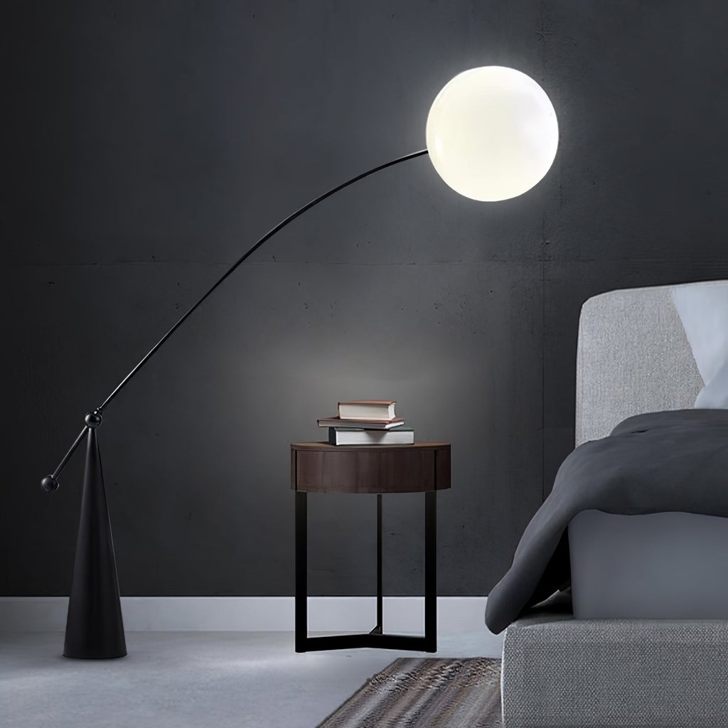 Lámpara de Pie Negra Minimalista - Lámpara Moderna para Sala de Estar