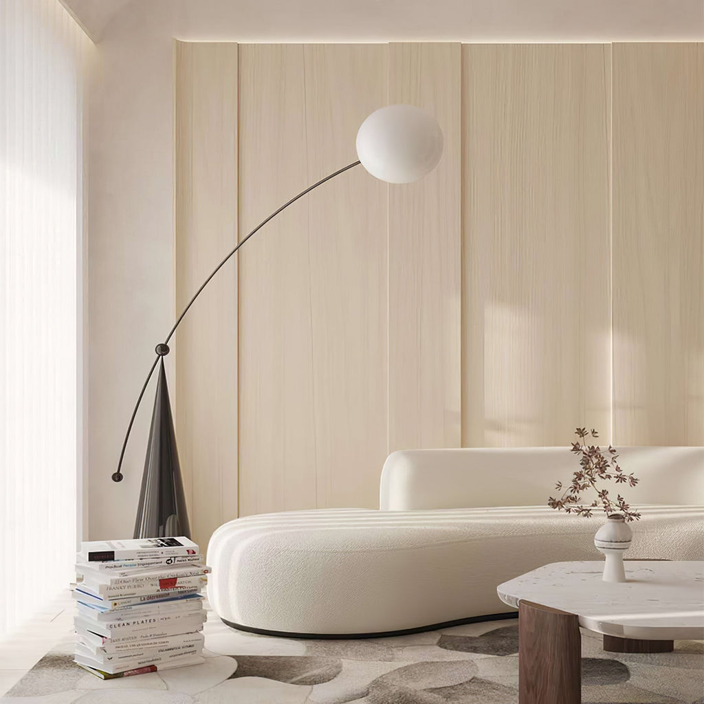 Lámpara de Pie Negra Minimalista - Lámpara Moderna para Sala de Estar