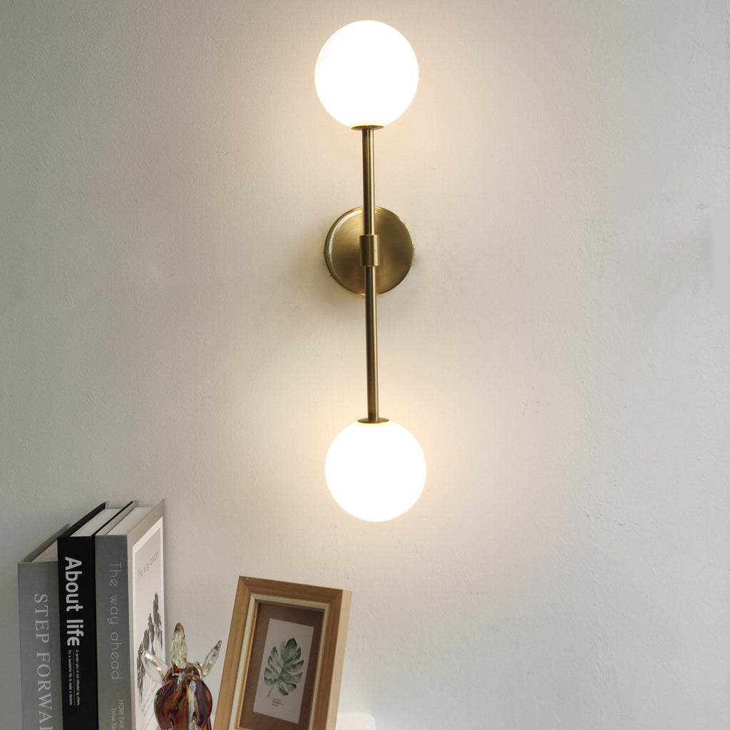 Aplique de Pared de Vidrio Esmerilado Minimalista - Iluminación Suave Moderna en Negro o Dorado