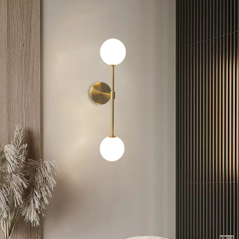 Aplique de Pared de Vidrio Esmerilado Minimalista - Iluminación Suave Moderna en Negro o Dorado