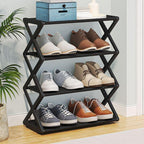 Skanto | Estante de zapatos minimalista de 4 niveles – Organizador de zapatos compacto, moderno y ecológico