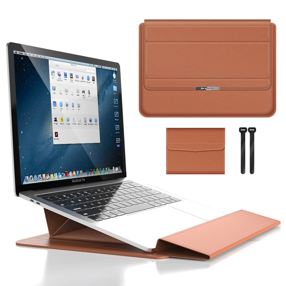 FlexiGuard - Funda de laptop multifuncional con soporte incorporado y reposamuñecas