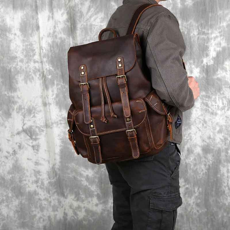 Mochila Vintage para Hombres con Amplio Interior