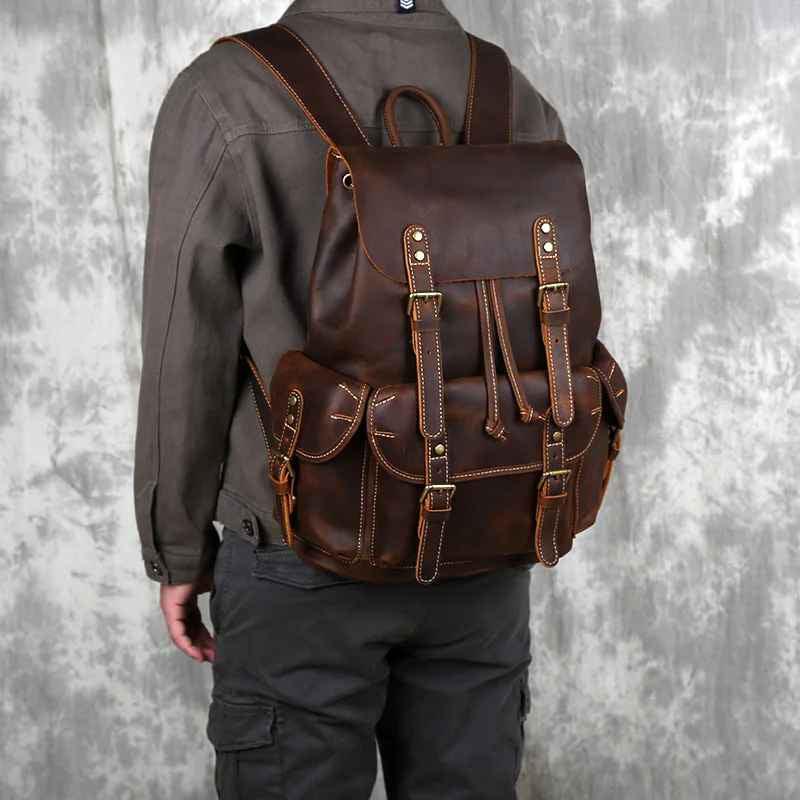 Mochila Vintage para Hombres con Amplio Interior