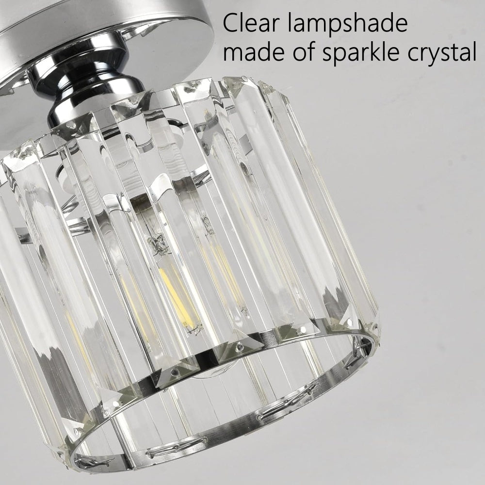Luz de Techo de Cristal Moderno de Montaje Empotrado Negra para Pasillo