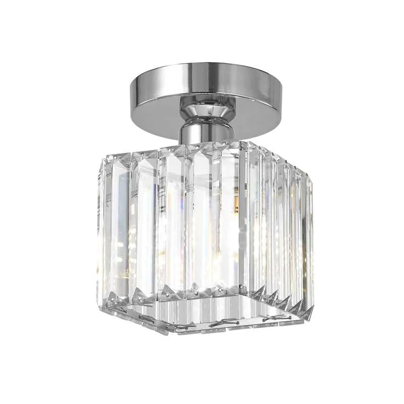 Luz de Techo de Cristal Moderno de Montaje Empotrado Negra para Pasillo
