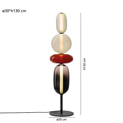 Lámpara de Pie LED Regulable Moderna - Tira Reemplazable - Negro/Brass