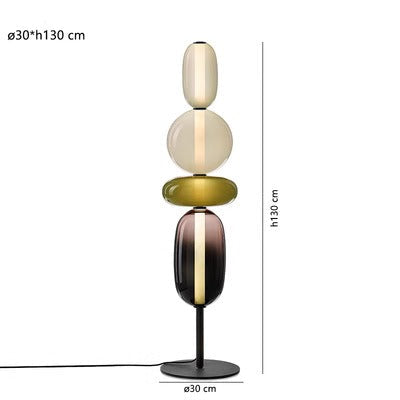 Lámpara de Pie LED Regulable Moderna - Tira Reemplazable - Negro/Brass
