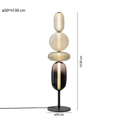 Lámpara de Pie LED Regulable Moderna - Tira Reemplazable - Negro/Brass