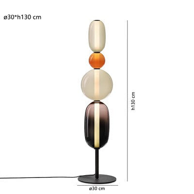 Lámpara de Pie LED Regulable Moderna - Tira Reemplazable - Negro/Brass