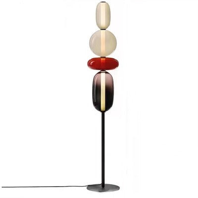 Lámpara de Pie LED Regulable Moderna - Tira Reemplazable - Negro/Brass