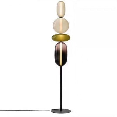 Lámpara de Pie LED Regulable Moderna - Tira Reemplazable - Negro/Brass