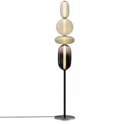 Lámpara de Pie LED Regulable Moderna - Tira Reemplazable - Negro/Brass