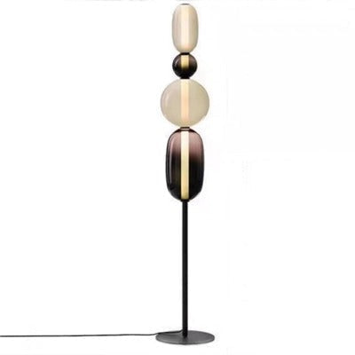 Lámpara de Pie LED Regulable Moderna - Tira Reemplazable - Negro/Brass