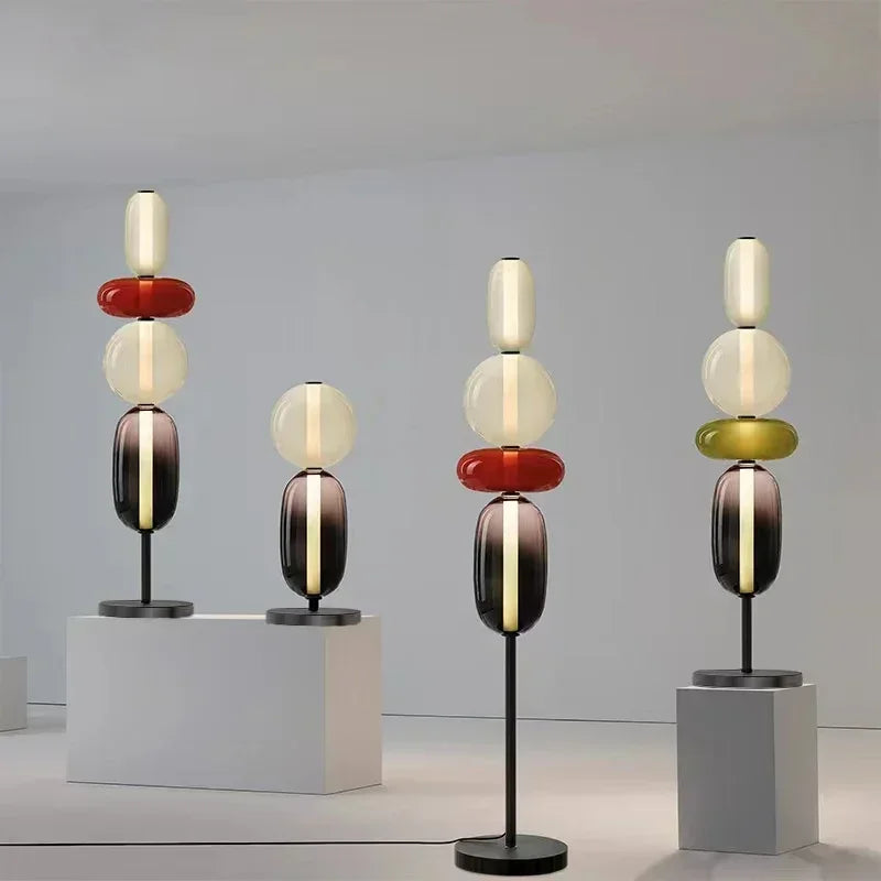 Lámpara de Pie LED Regulable Moderna - Tira Reemplazable - Negro/Brass