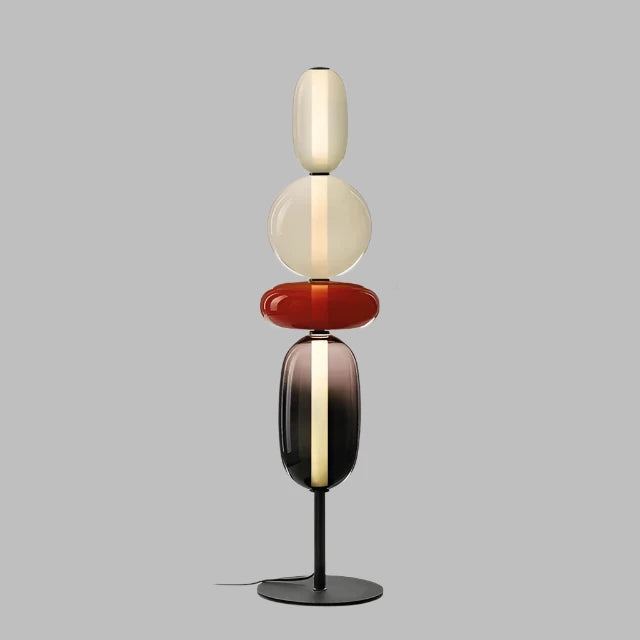 Lámpara de Pie LED Regulable Moderna - Tira Reemplazable - Negro/Brass
