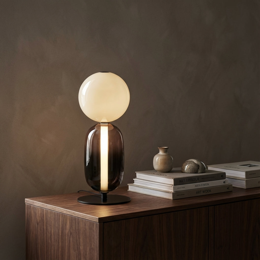Lámpara de Pie LED Regulable Moderna - Tira Reemplazable - Negro/Brass