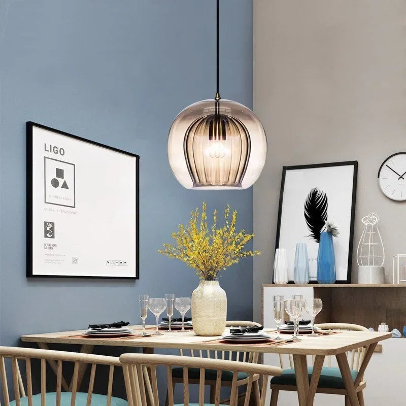 LumaCraft – Elegante y moderna lámpara colgante de vidrio para decoración de interiores moderna