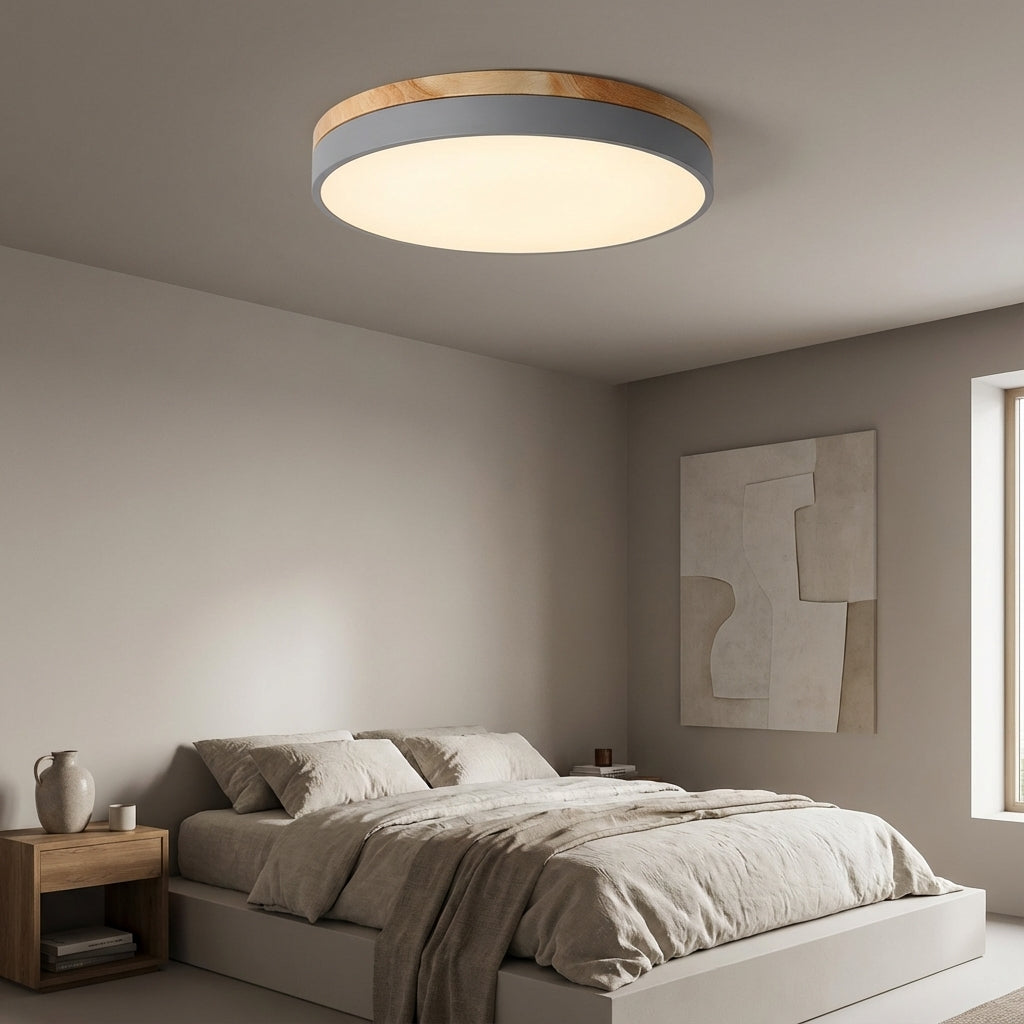 Lámpara de Techo LED Empotrada Moderna con Acabado Acrílico - Iluminación Elegante para Dormitorios Estilosos