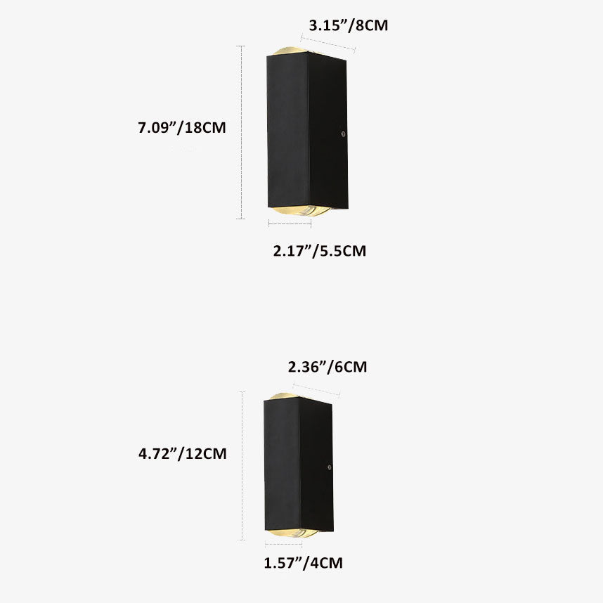Aplique LED Exterior Rectangular Moderno - Impermeable