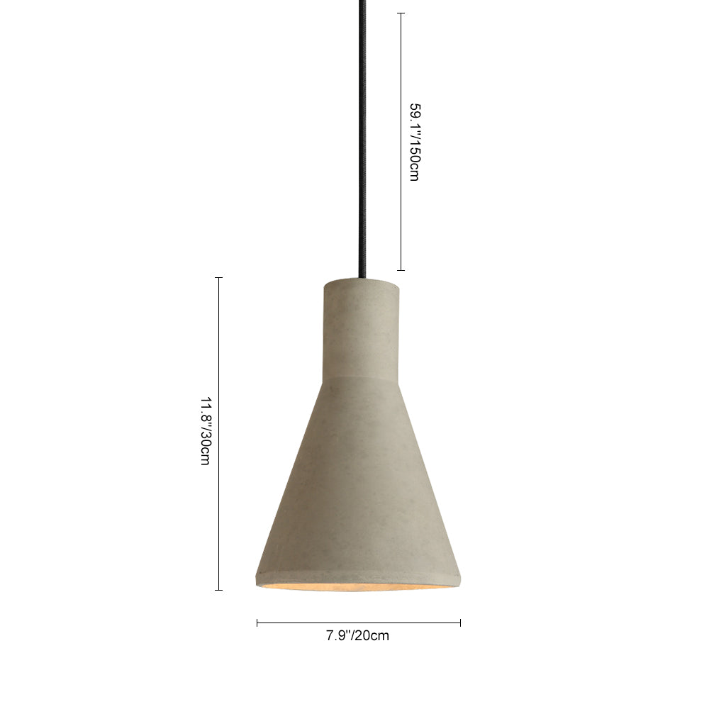 Moderno Colgante de Cemento en Forma Geométrica de 1 Luz