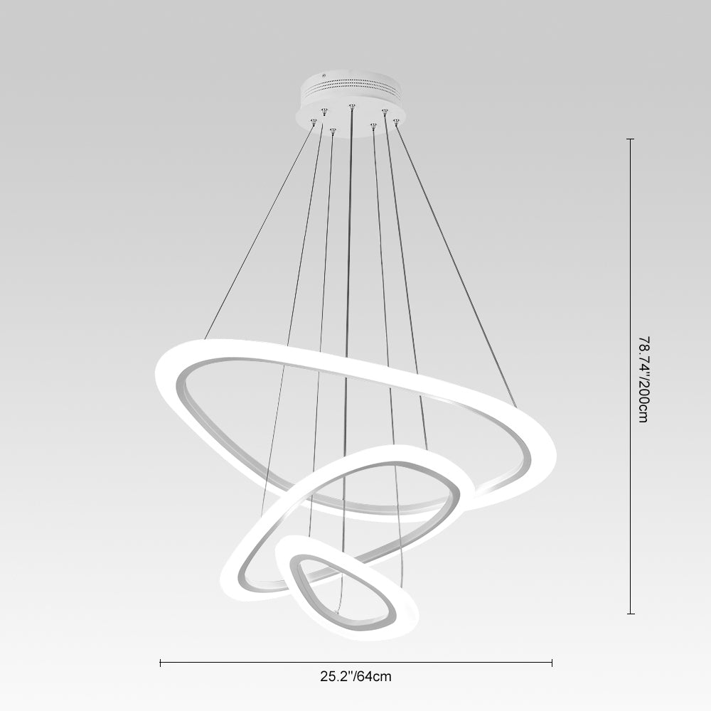 Lámparas Colgantes LED Modernas de 3 Anillos