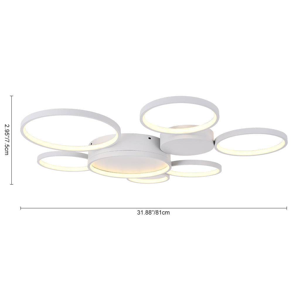 Montaje de Techo LED Dimmable en Forma de Círculo Moderno