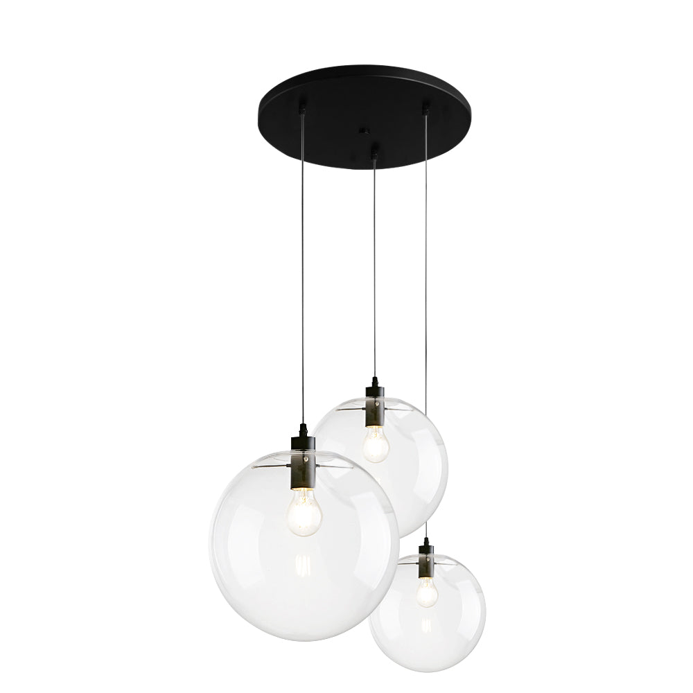Lámpara Colgante Moderna de Vidrio Transparente
