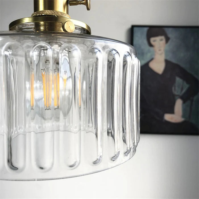 Lisslune | Lámpara Colgante de Cristal Vintage - Celeste