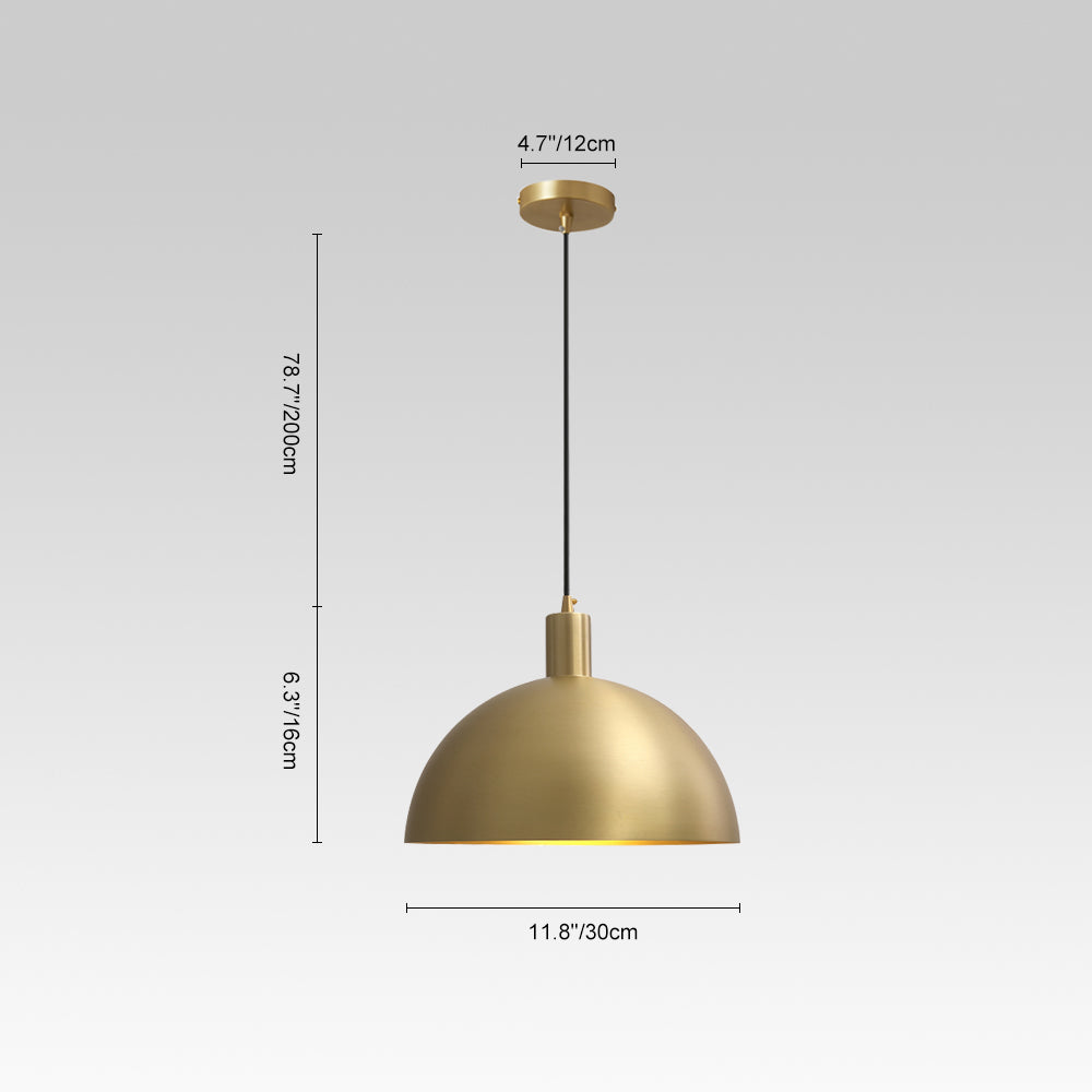 Luz Colgante Industrial de Metal Dome de Estilo Moderno de Mediados de Siglo