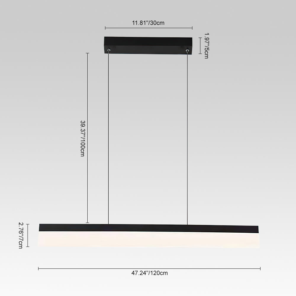 Lámparas Colgantes Led Rectangulares Modernas Minimalistas