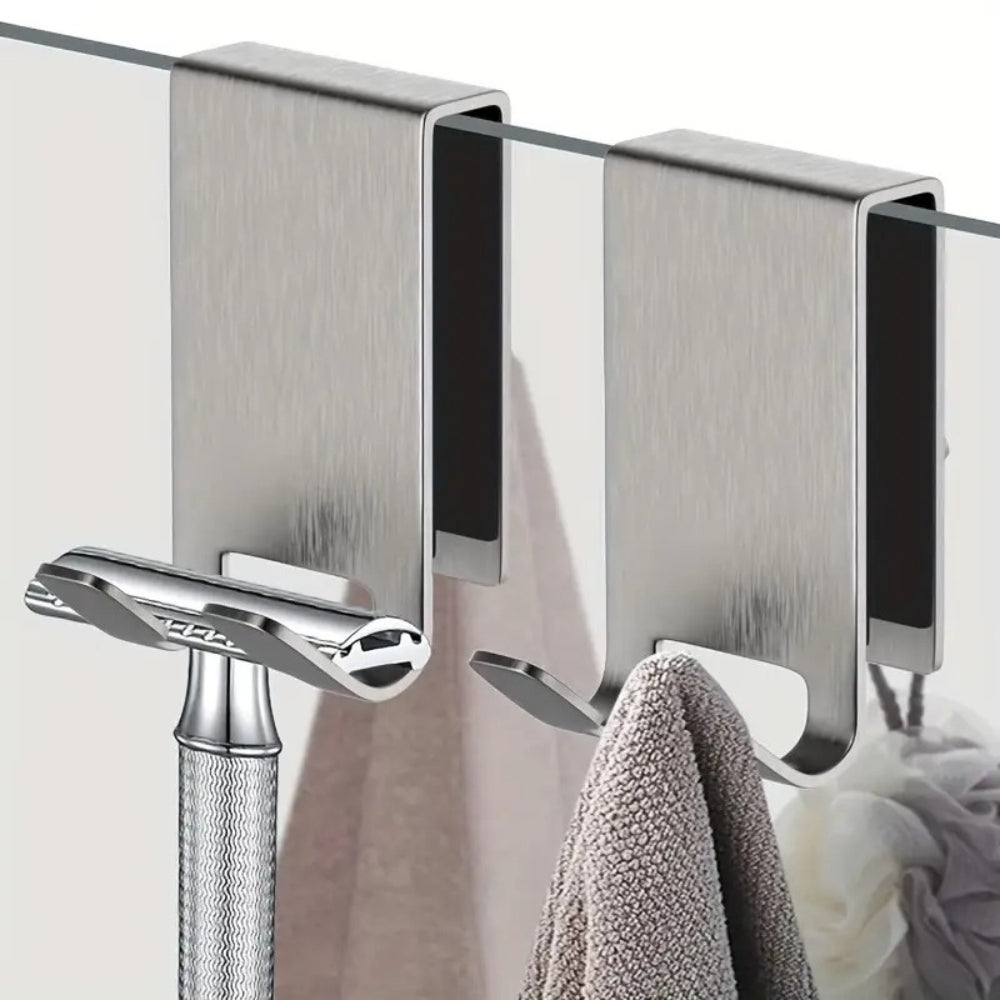 Ganchos de Puerta de Ducha de Acero Inoxidable en Cristal
