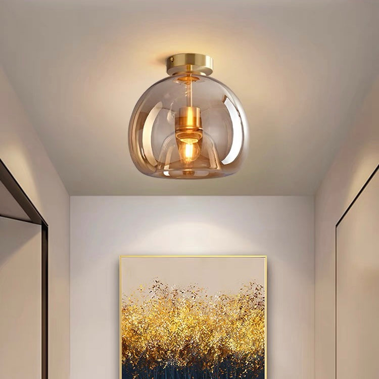Lámpara de Techo Moderna de Cobre para Pasillo y Sala de Estar