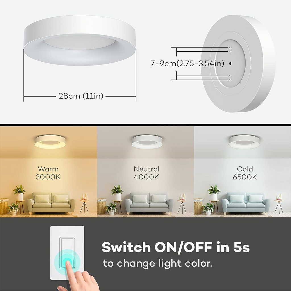 Luz de Techo LED Moderna de Montaje Empotrado - Diseño Minimalista y Energéticamente Eficiente