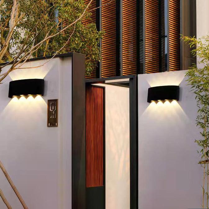 Luz de Pared Exterior Moderna en Arco | Aplique LED Impermeable para Iluminación de Jardín o Patio