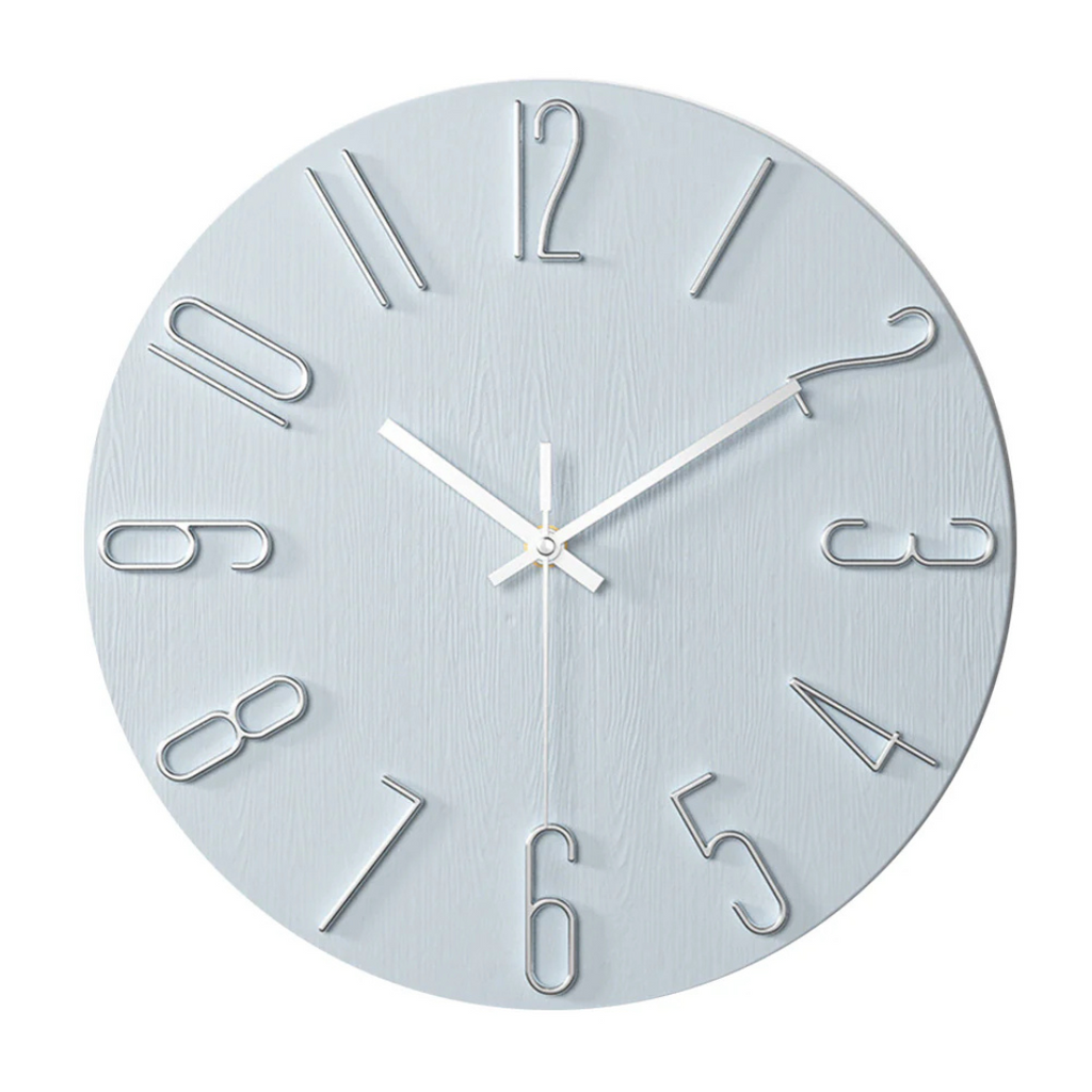 Reloj de Pared Silencioso de Cuarzo con Diseño Moderno