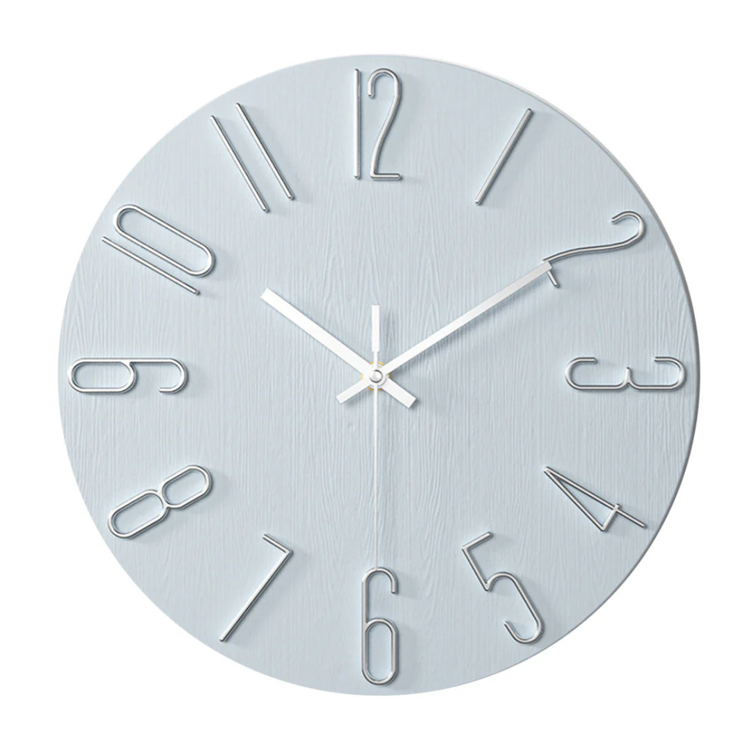 Reloj de Pared Silencioso de Cuarzo con Diseño Moderno