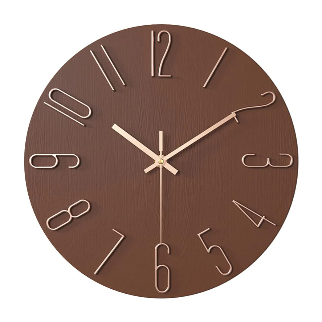 Reloj de Pared Silencioso de Cuarzo con Diseño Moderno