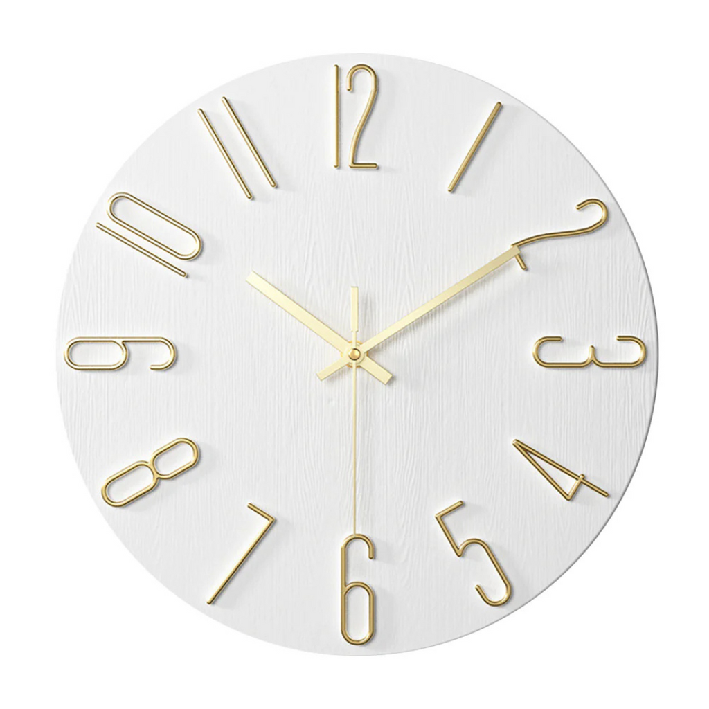 Reloj de Pared Silencioso de Cuarzo con Diseño Moderno