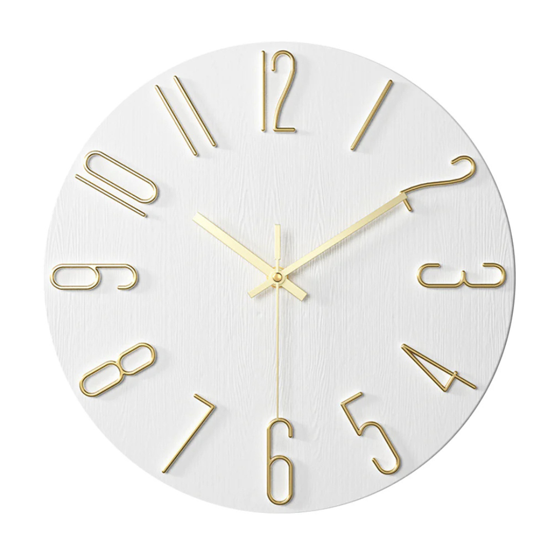 Reloj de Pared Silencioso de Cuarzo con Diseño Moderno