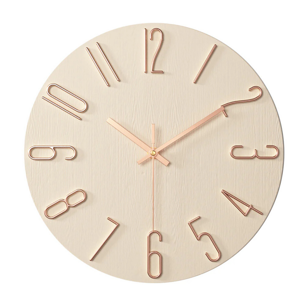 Reloj de Pared Silencioso de Cuarzo con Diseño Moderno