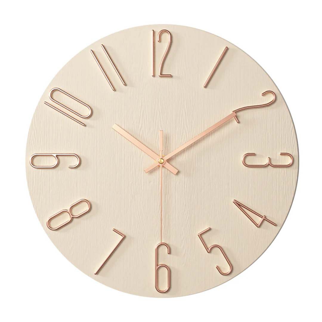 Reloj de Pared Silencioso de Cuarzo con Diseño Moderno