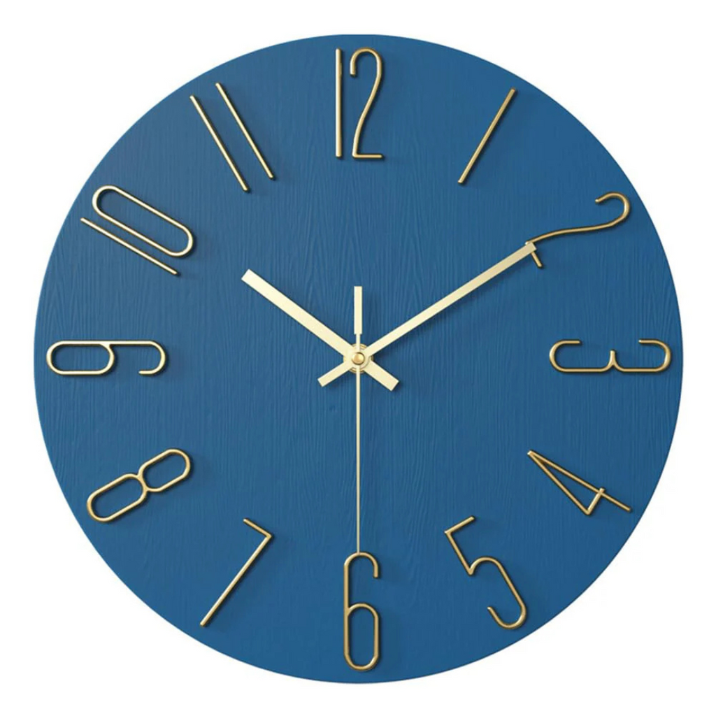 Reloj de Pared Silencioso de Cuarzo con Diseño Moderno
